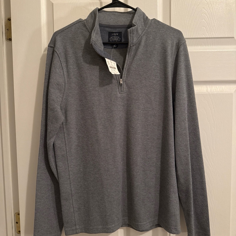 J. Crew Charcoal Quarter-Zip Sweater